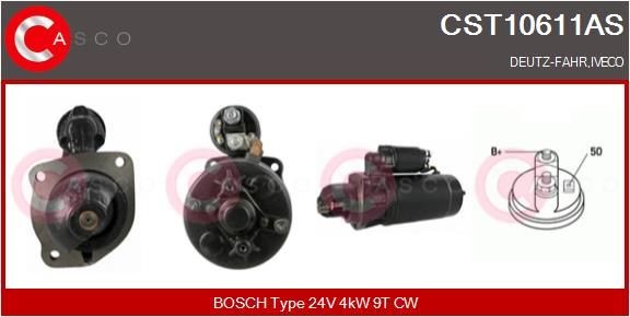 CASCO 24V, 4kW, Zähnez.: 9, CPS0045, M10, Ø 89 mm Anlasser CST10611AS kaufen