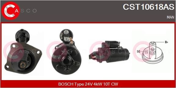 CASCO 24V, 4kW, Zähnez.: 10, CPS0074, M10, Ø 88 mm Anlasser CST10618AS kaufen