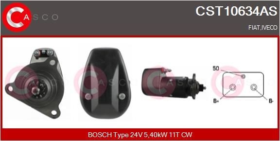 CASCO CST10634AS Anlasser für IVECO EuroStar LKW in Original Qualität