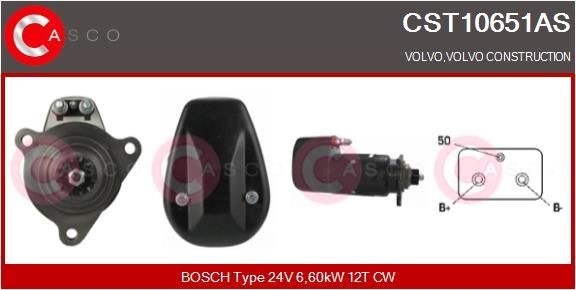 CASCO CST10651AS Anlasser für VOLVO FL 12 LKW in Original Qualität