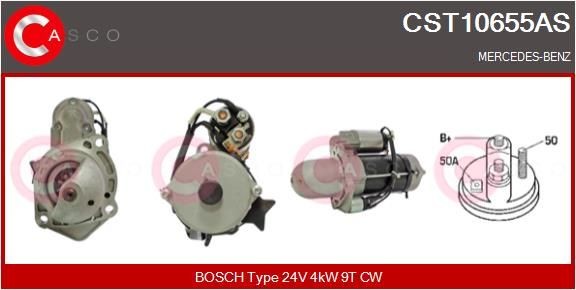 CASCO CST10655AS Anlasser für MERCEDES-BENZ ZETROS LKW in Original Qualität