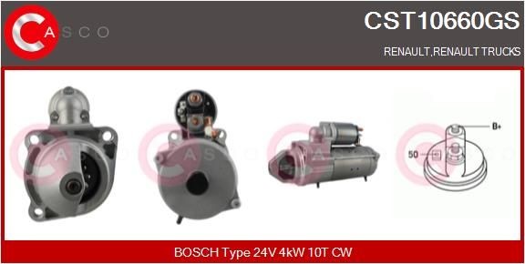 CASCO CST10660GS Anlasser für RENAULT TRUCKS C LKW in Original Qualität