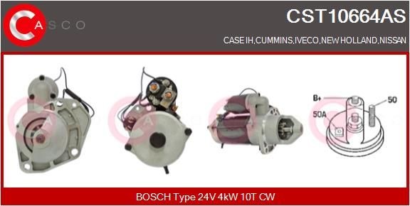 CASCO 24V, 4kW, Zähnez.: 10, CPS0010 Anlasser CST10664AS kaufen