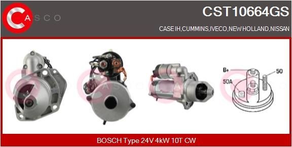 CASCO CST10664GS Starter motor 4892388