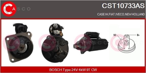 CASCO 24V, 4kW, Number of Teeth: 9, CPS0065, Ø 110 mm Starter CST10733AS buy