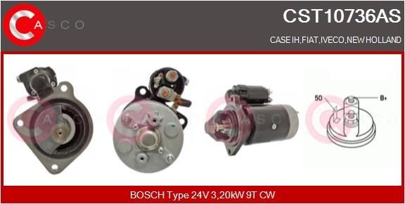 CASCO 24V, 3,20kW, Zähnez.: 9, CPS0065, M10, Ø 110 mm Anlasser CST10736AS kaufen