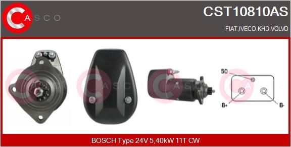 CASCO CST10810AS Anlasser für VOLVO N 10 LKW in Original Qualität