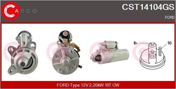 Original CASCO Engine starter motor CST14104GS for FORD FIESTA