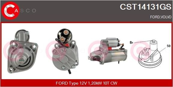 Ford FIESTA Starter motors 10954497 CASCO CST14131GS online buy