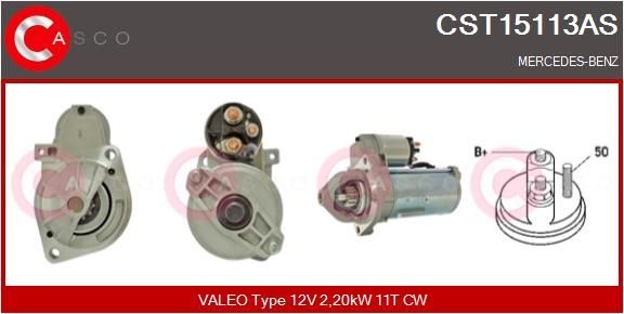 CASCO CST15113AS Starter motor 12V, 2,20kW, Number of Teeth: 11, CPS0066, Ø 82 mm