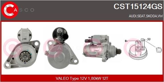 Volkswagen TOURAN Engine starter motor 10954543 CASCO CST15124GS online buy