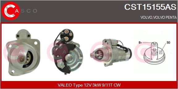 CASCO CST15155AS Anlasser für VOLVO F 4 LKW in Original Qualität