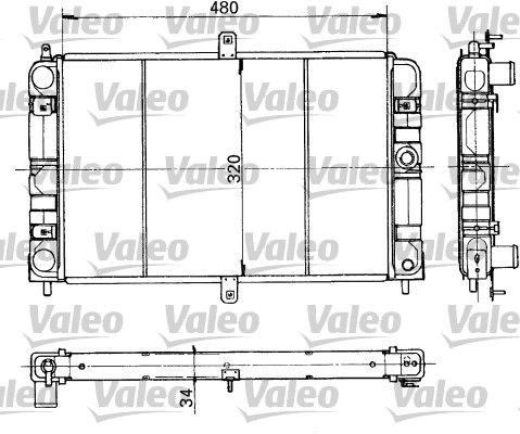VALEO Aluminium, 480 x 341 x 34 mm, without coolant regulator Radiator 730317 buy