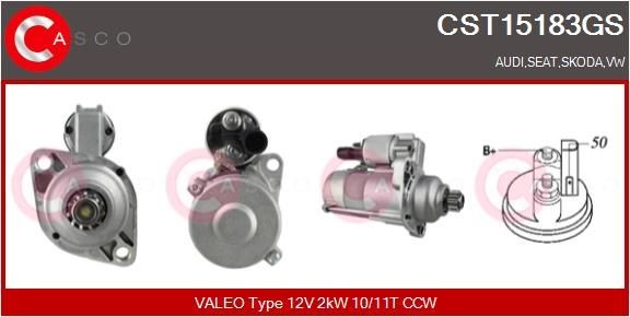 Original CASCO Engine starter motor CST15183GS for VW TOURAN