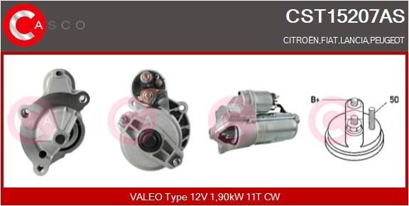 CASCO CST15207AS Starter motor 12V, 1,90kW, Number of Teeth: 11, CPS0066, M8, Ø 81 mm