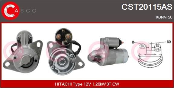 CASCO CST20115AS Starter motor S114-381
