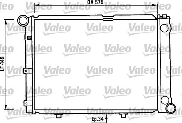 VALEO Copper, 575 x 449 x 34 mm, without coolant regulator, Brazed cooling fins Radiator 730344 buy