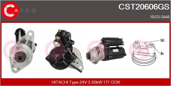 CASCO CST20606GS Starter motor S 25-501
