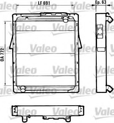 VALEO 730359 Kühler, Motorkühlung für RENAULT TRUCKS Major LKW in Original Qualität