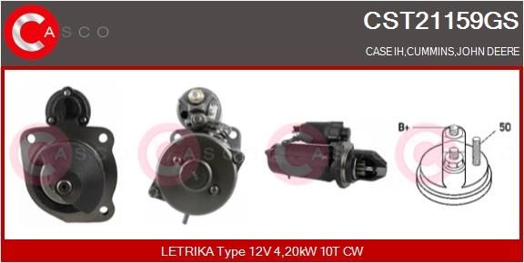 CASCO CST21159GS Starter motor RE509856