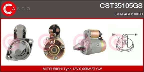 CASCO CST35105GS Starter motor M 3 T 25881