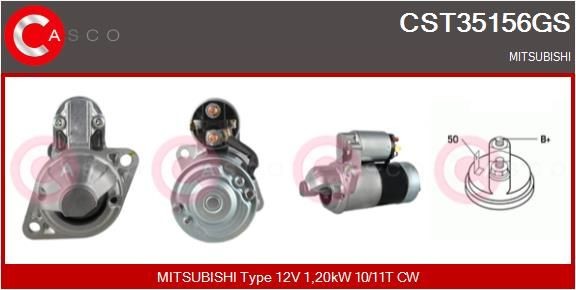 CASCO CST35156GS Starter motor M 2 T 58581