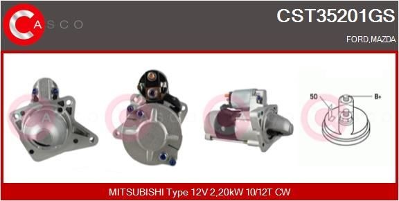 CASCO CST35201GS Starter motors MAZDA MPV I (LV) 2.5 TD 115 hp Diesel 1997 price