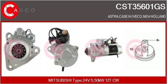 CASCO 24V, 5,50kW, Zähnez.: 12, CPS0074, M10, Ø 92 mm Anlasser CST35601GS kaufen