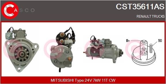 CASCO CST35611AS Starter motor M 9 T 80071