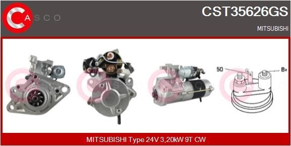 CASCO CST35626GS Starter motor M 008 T80 071