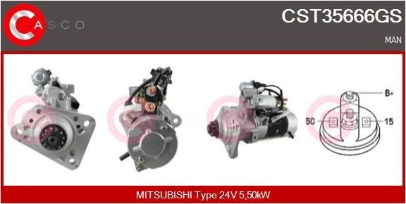 CASCO CST35666GS Starter motor M9T65571