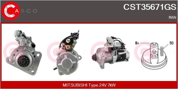 CASCO CST35671GS Starter motor 51.26201-7233