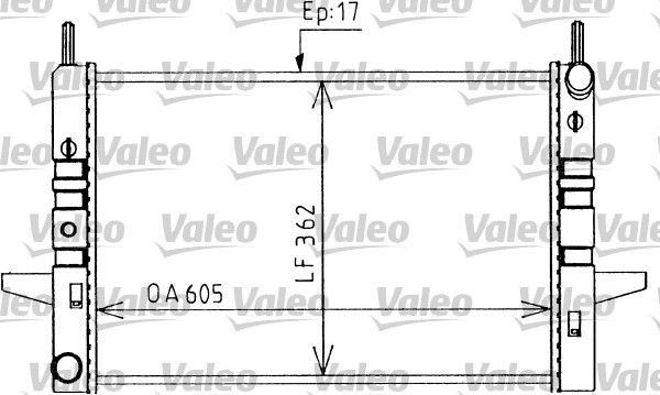 VALEO Copper, 605 x 362 x 17 mm, without coolant regulator Radiator 730590 buy