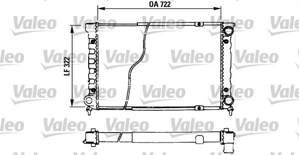 VALEO 730629 Engine radiator Aluminium, 722 x 322 x 34 mm, without coolant regulator