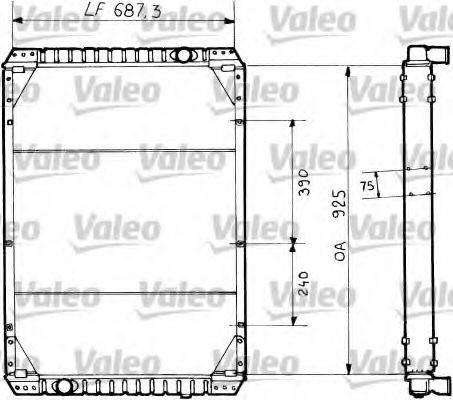 VALEO 730734 Kühler, Motorkühlung für RENAULT TRUCKS Maxter LKW in Original Qualität