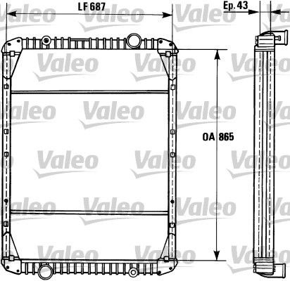 VALEO 730748 Kühler, Motorkühlung für RENAULT TRUCKS Manager LKW in Original Qualität