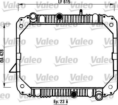 VALEO 730892 Kühler, Motorkühlung für MERCEDES-BENZ LK/LN2 LKW in Original Qualität