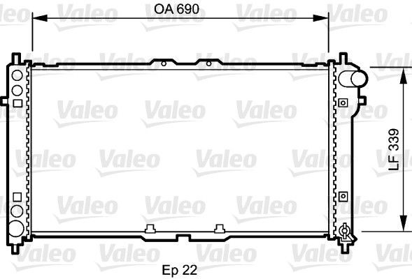 VALEO Aluminium, 688 x 338 x 26 mm, without coolant regulator, Brazed cooling fins Radiator 731472 buy