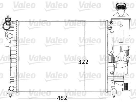 Radiators VALEO Aluminium, 390 x 322 x 23 mm, with coolant regulator, Mechanically jointed cooling fins - 731498