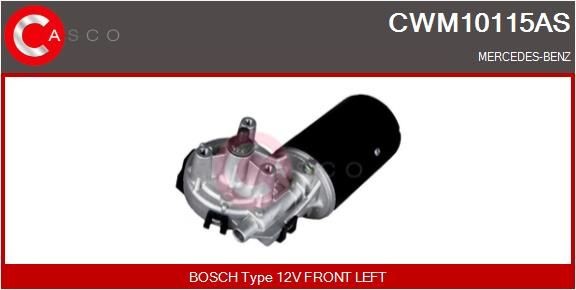 CASCO CWM10115AS Wiper motor 12V, Front, for left-hand drive vehicles