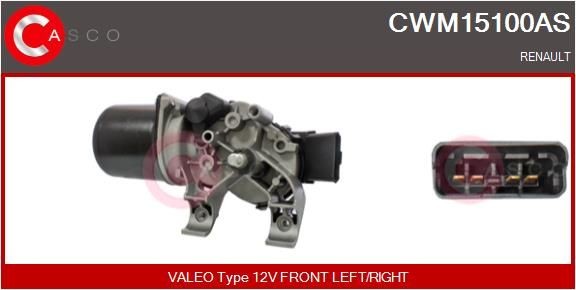 CASCO CWM15100AS Wiper motor 12V, Front, for left-hand/right-hand drive vehicles