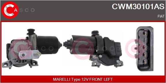 CASCO CWM30101AS Wiper motor 12V, Front, for left-hand drive vehicles