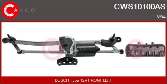 CASCO CWS10100AS Windscreen wiper linkage Opel Astra g f48 1.6 103 hp Petrol 2002 price