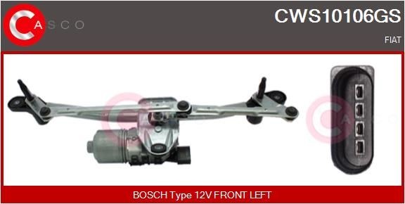 CASCO CWS10106GS Wiper linkage FIAT Doblo II Box Body / Estate (263) 1.4 Natural Power 120 hp Petrol/Compressed Natural Gas (CNG) 2021 price