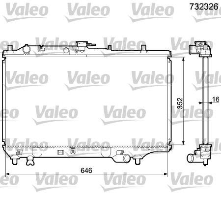 VALEO 732326 Engine radiator B557-15-200B