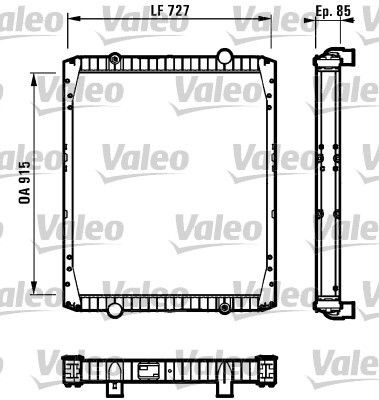 VALEO 732337 Kühler, Motorkühlung für RENAULT TRUCKS Kerax LKW in Original Qualität