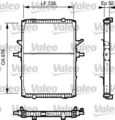 VALEO 732572 Kühler, Motorkühlung für RENAULT TRUCKS Magnum LKW in Original Qualität