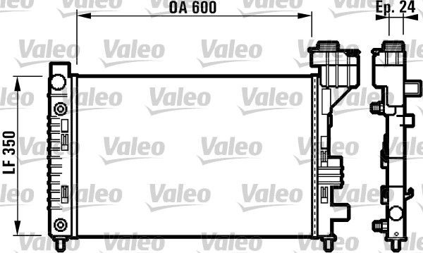 VALEO 732587 Engine radiator A168 500 02 02