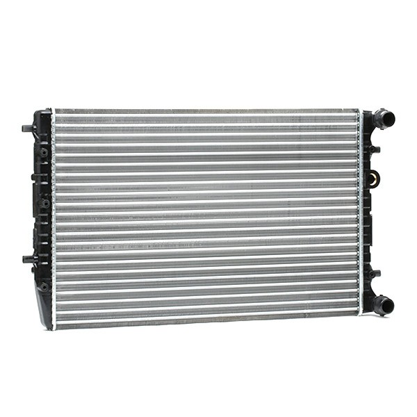 732864 Radiator 732864 VALEO Aluminium, 635 x 415 x 23 mm, with coolant regulator, Mechanically jointed cooling fins
