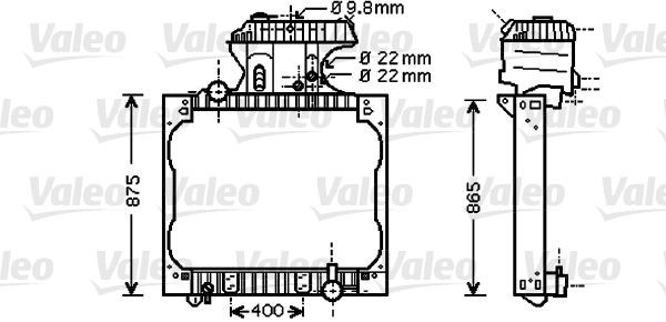 VALEO 733428 Kühler, Motorkühlung für MAN TGA LKW in Original Qualität